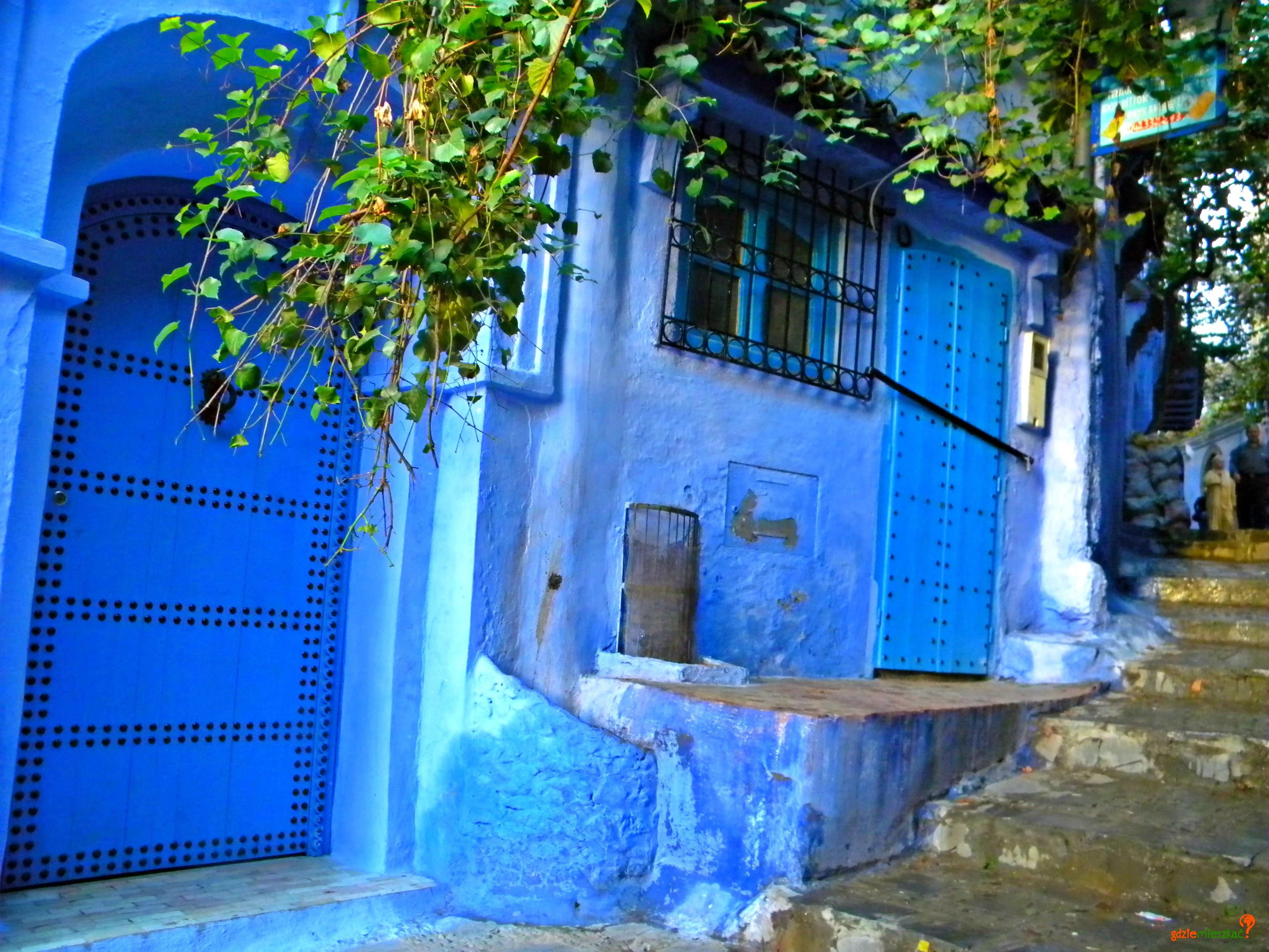 W Szafszawanie niebieskie są zarówno ściany jak i drzwi